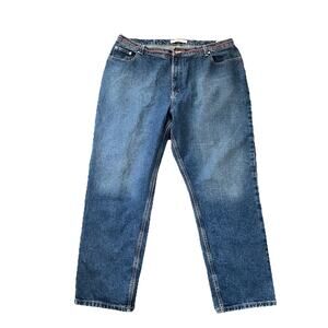 Y2K VTG Tommy Hilfiger Women’s Size 22 Perfect T Jeans Plus Straight Leg Star